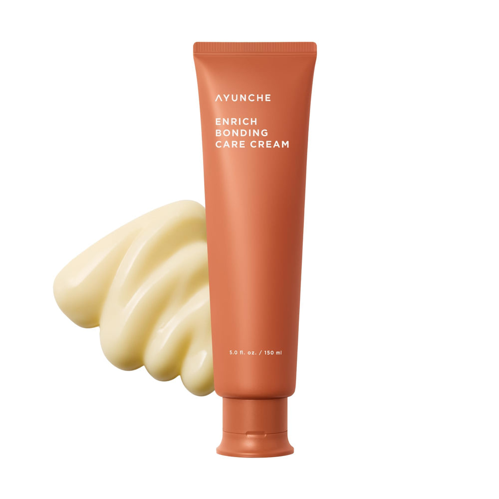 AYUNCHE Enrich Bonding Crema sin enjuague en botella de 5oz, suaviza y fortalece.