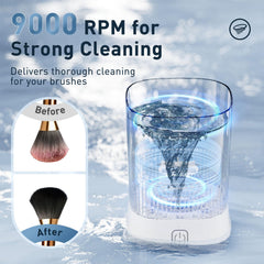 Azang Cleaner silicone holders close-up showing universal brush compatibility.