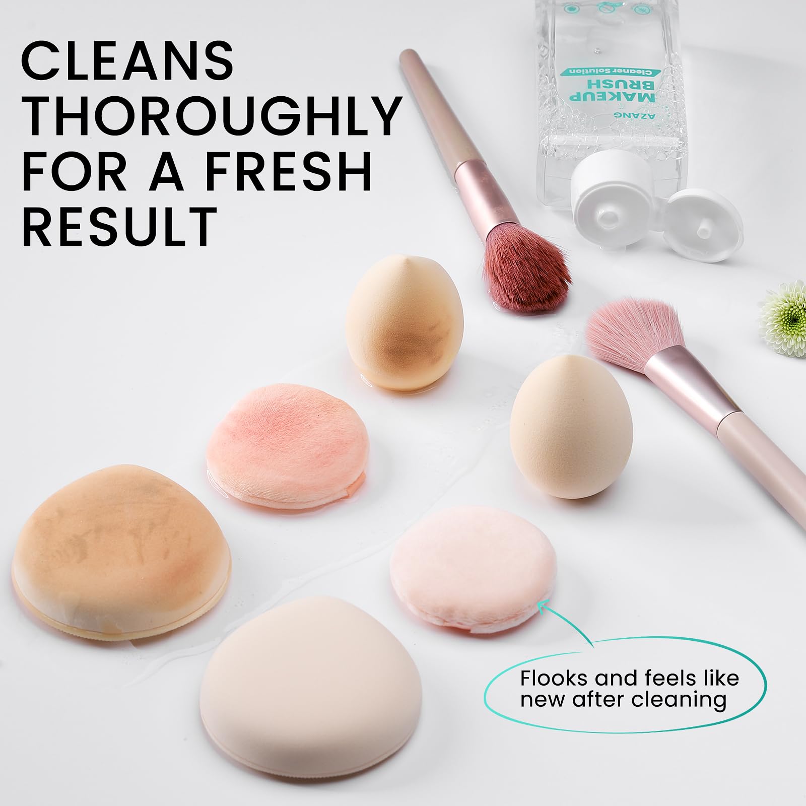 Azang kit de limpieza profesional: conjunto completo para el cuidado de herramientas de maquillaje.