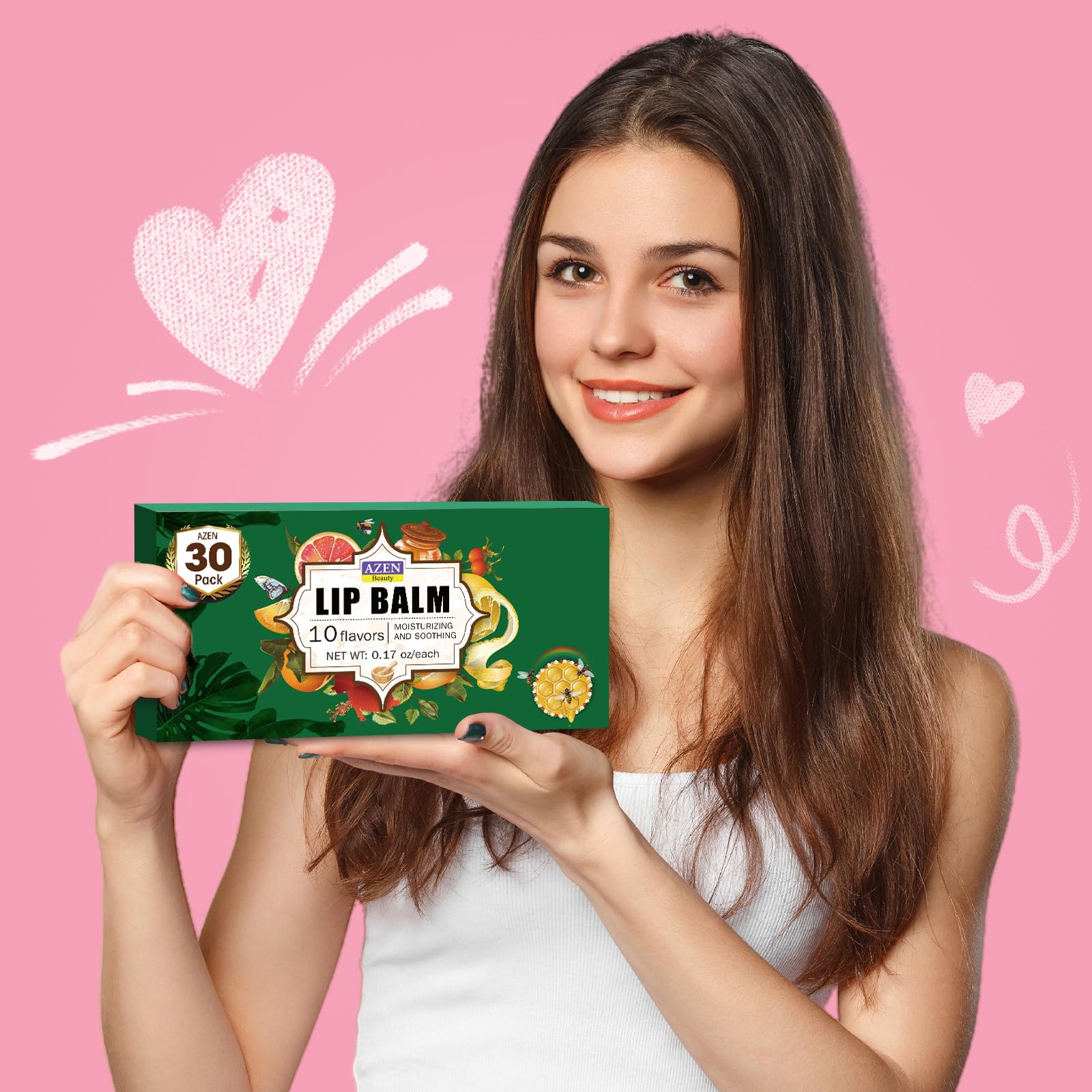 AZEN bálsamo labial sabor piña, aroma agradable