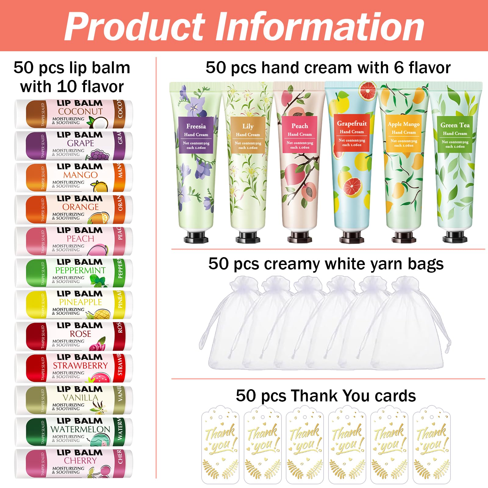 AZEN set de 50 bálsamos labiales, sabores variados para invitados.