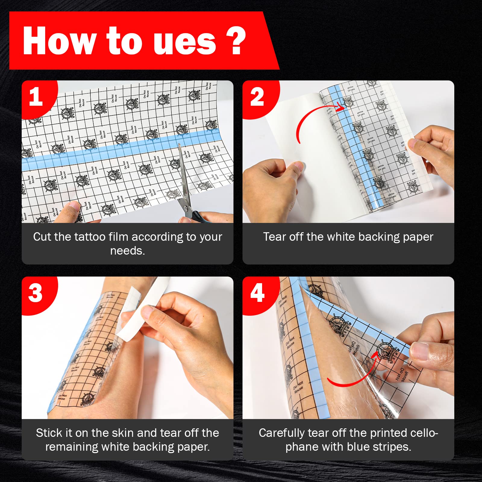 AZEN venda curación tatuaje translúcida que permite ver el tatuaje