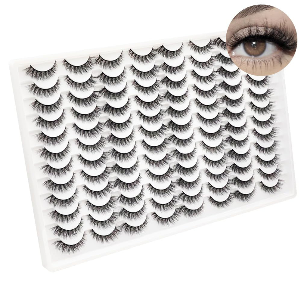 Pestañas falsas Azenlo 48 pares con efecto pelo sintético para un look natural