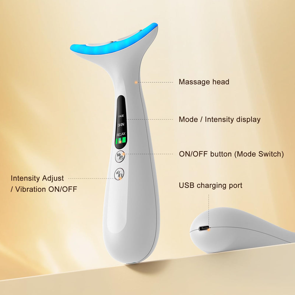 AZMAVO Masajeador Facial Carga USB para uso diario.