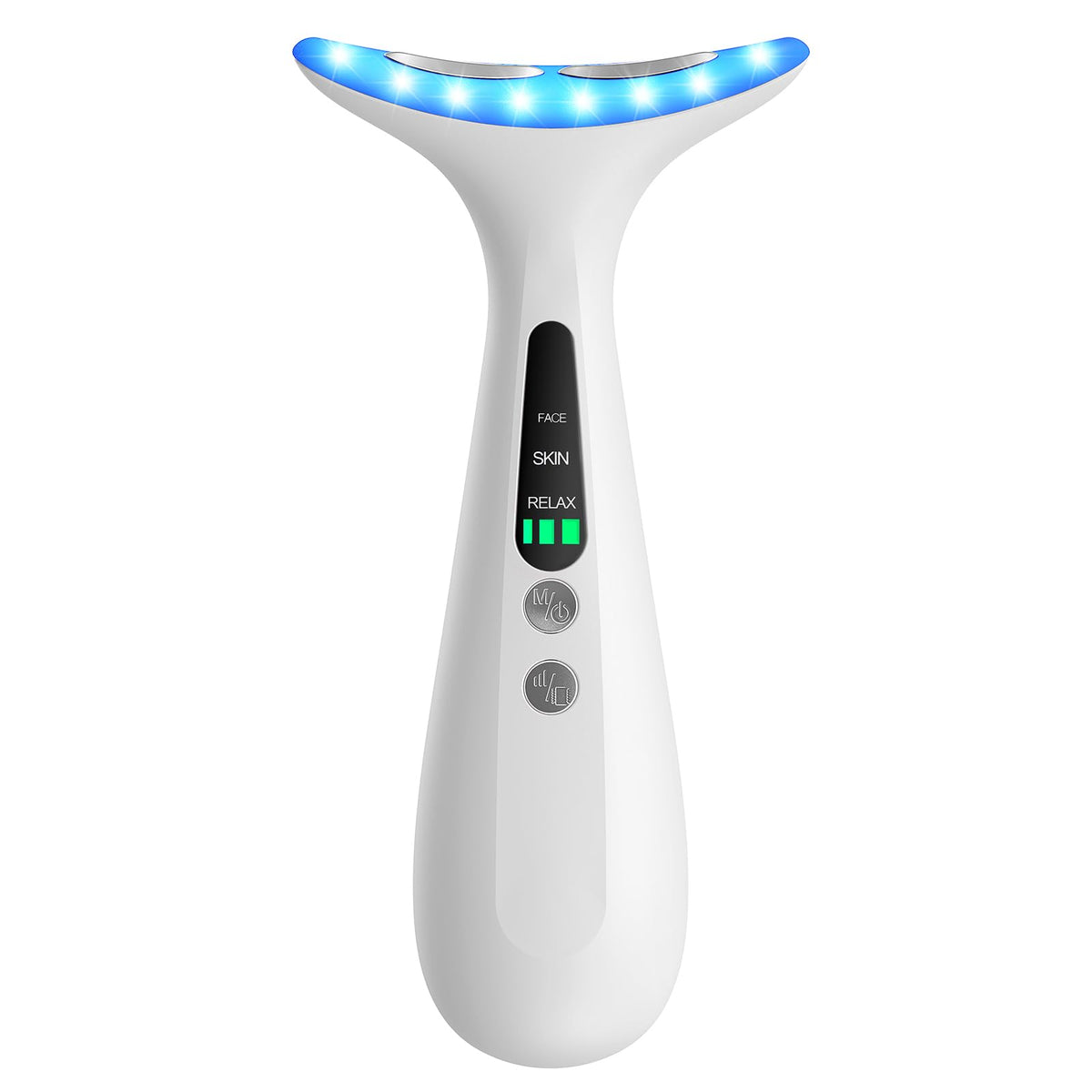 AZMAVO Masajeador Facial Cuello: levantamiento suave de la piel para contornos definidos.