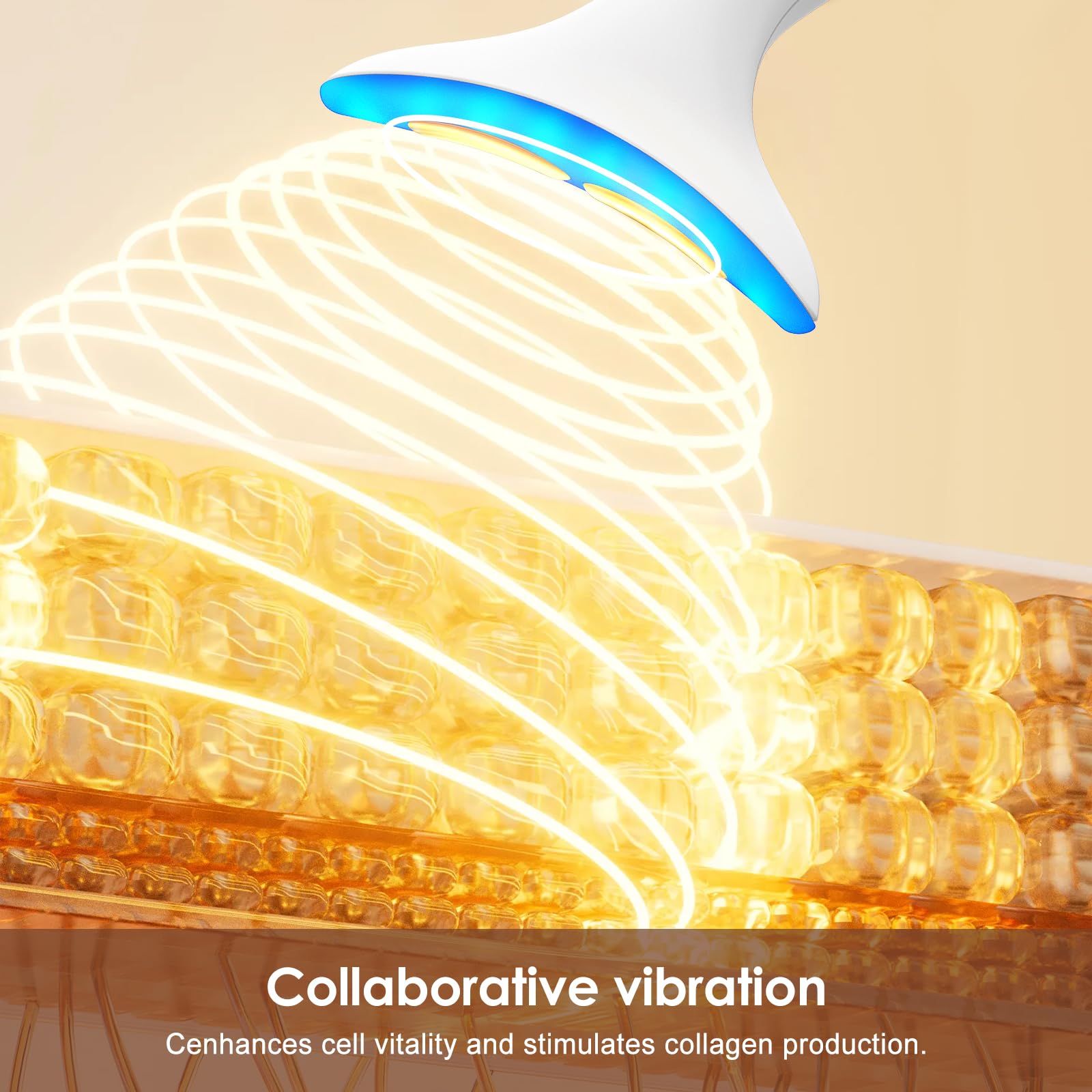 AZMAVO Masajeador Facial Luces de terapia para relajación y cuidado de la piel.