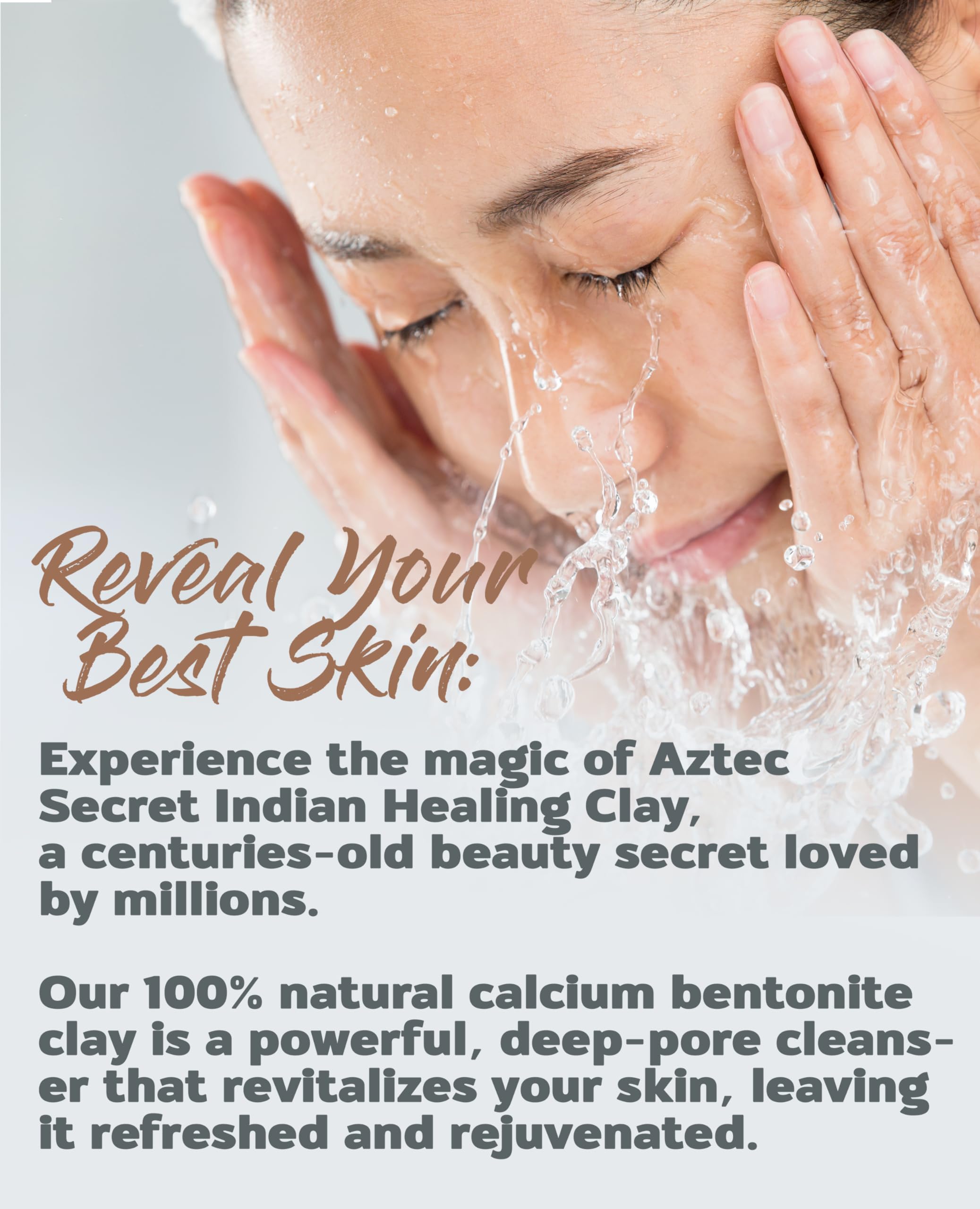 Aplicación facial con brocha de madera del kit Aztec Secret.