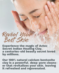 Aplicación facial con brocha de madera del kit Aztec Secret.