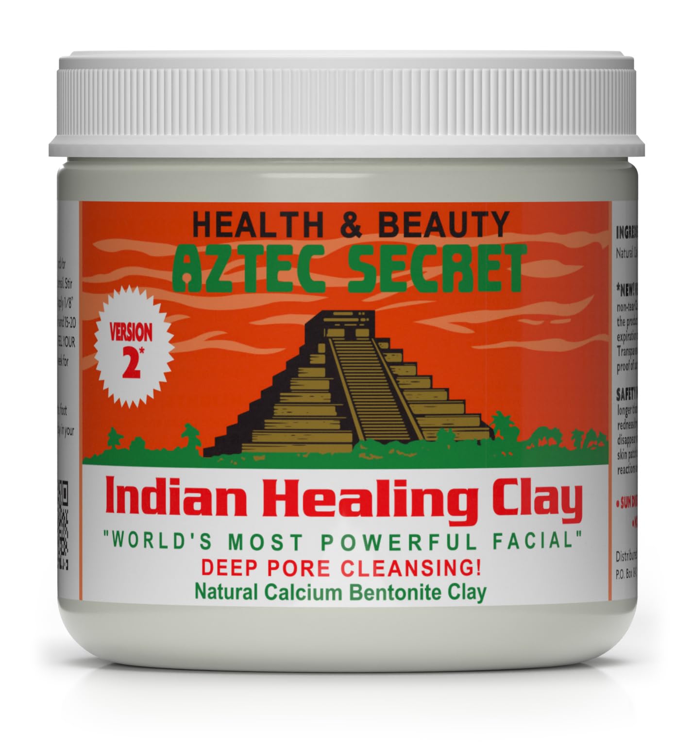 Aztec Secret arcilla sanadora India, limpieza facial profunda para poros