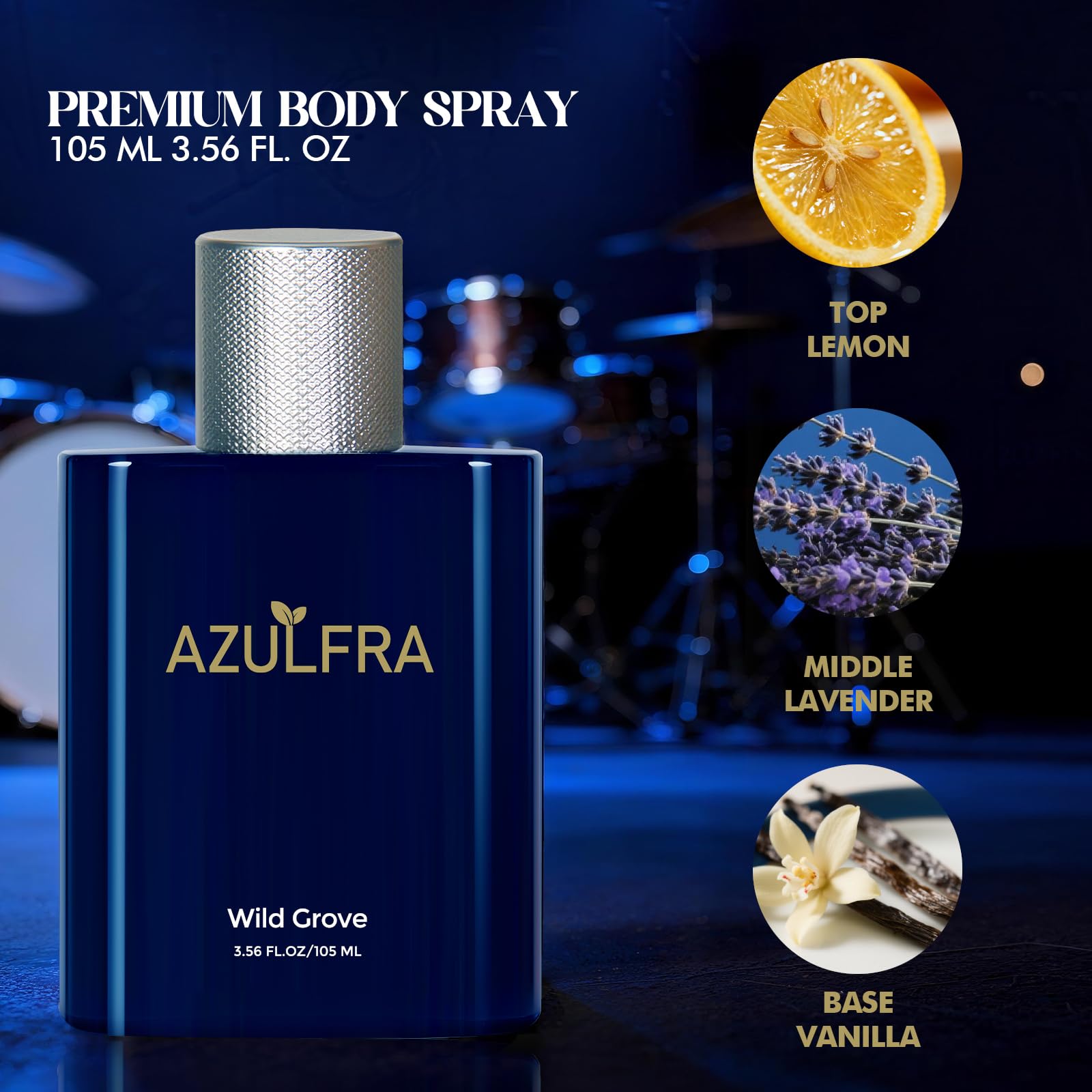 Azulfra desodorante corporal; aplicación rápida para frescura tras el entrenamiento.