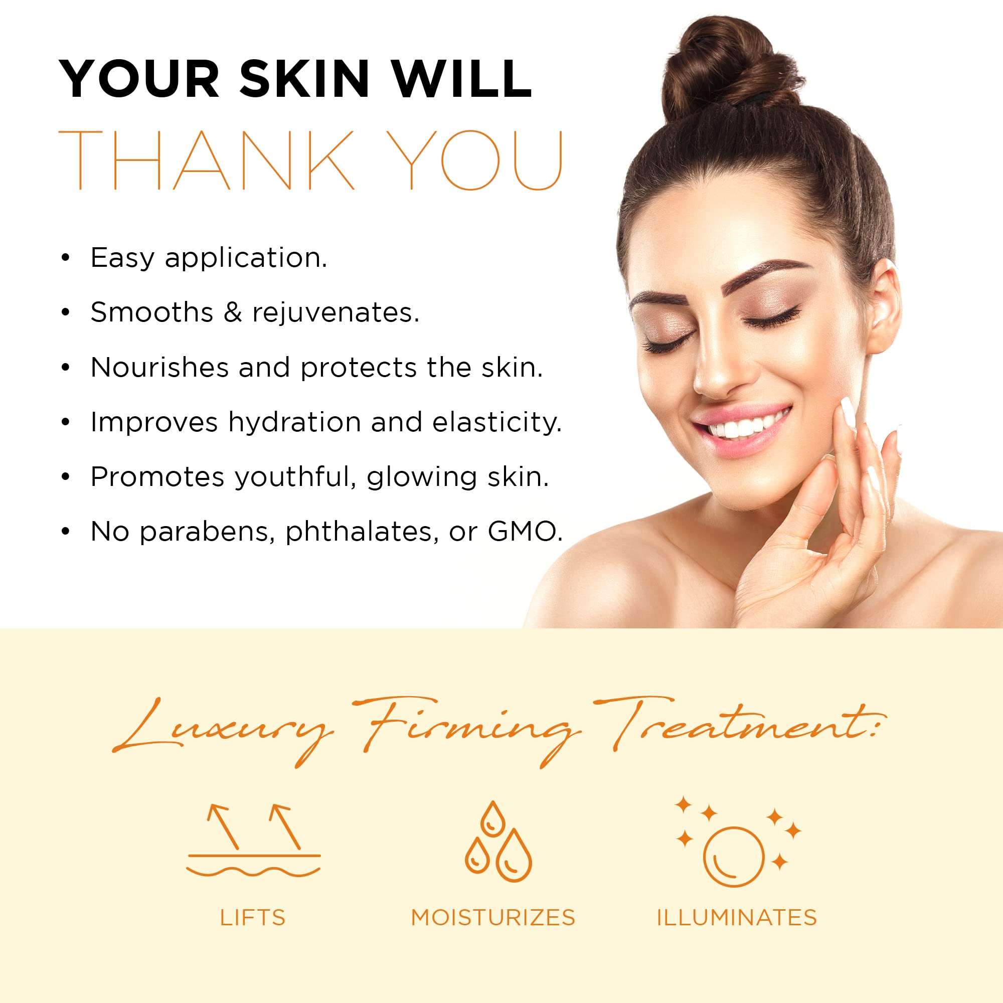 Azure Cosmetics crema facial Vitamina C y Colágeno, con ácido hialurónico para hidratación profunda.