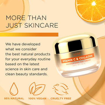 Azure Cosmetics crema facial Vitamina C y Colágeno, piel más saludable y radiante.