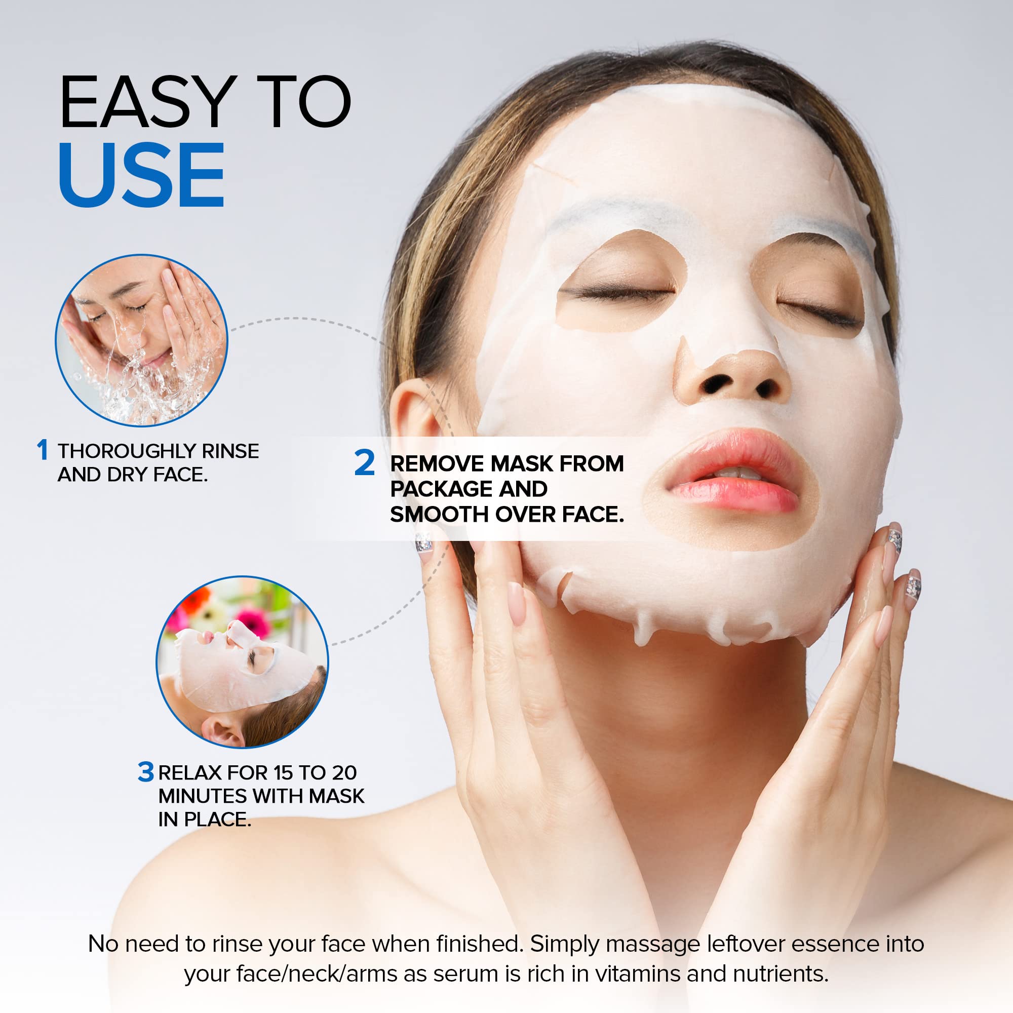 Azure Cosmetics mascarilla en empaque de 10 unidades para cuidado continuo