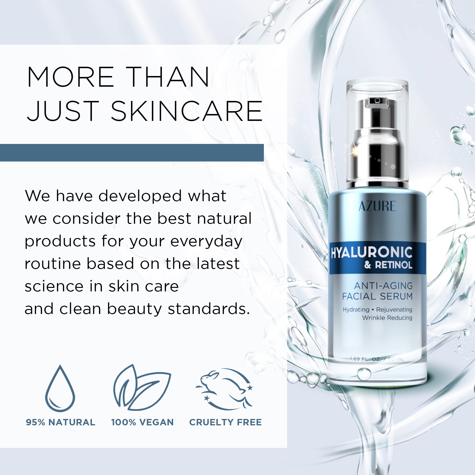 Ritual facial con gua sha y serum hialuronico de Azure Cosmetics.