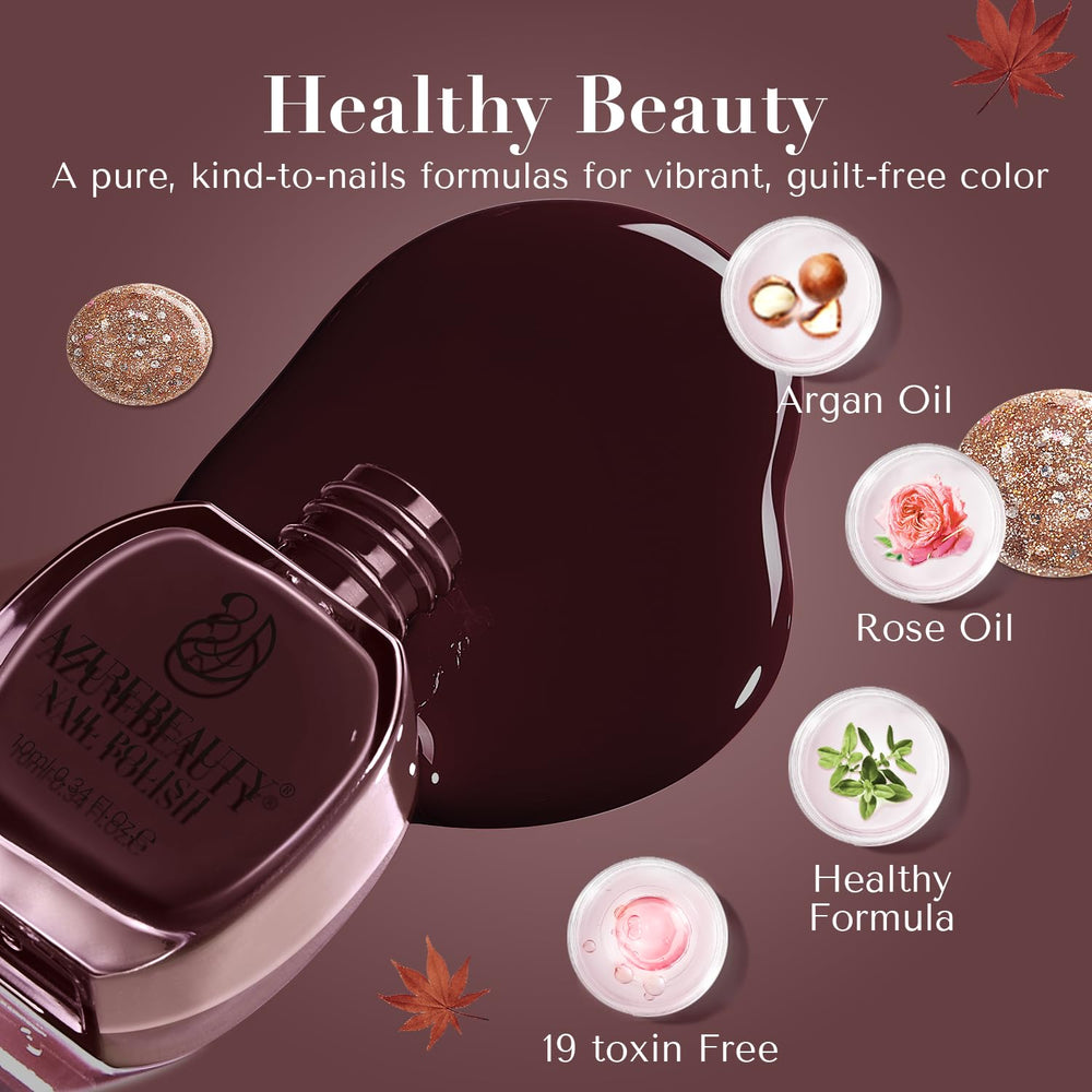 Detalle de purpurina de AzureBeauty para acabado brillante