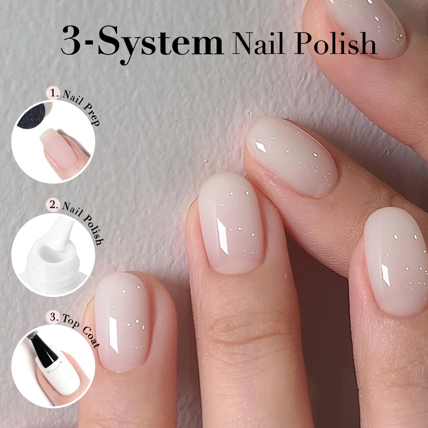 AZUREBEAUTY Acabado jelly brillante para uñas elegantes