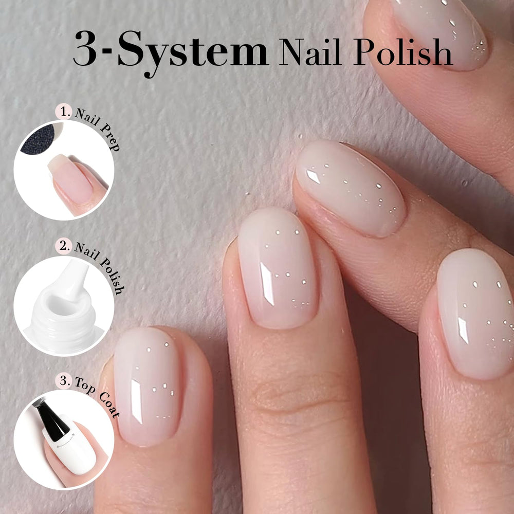 AZUREBEAUTY Acabado jelly brillante para uñas elegantes