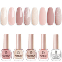 AZUREBEAUTY conjunto de lacas para uñas en cuatro colores, ideal para manicura en casa
