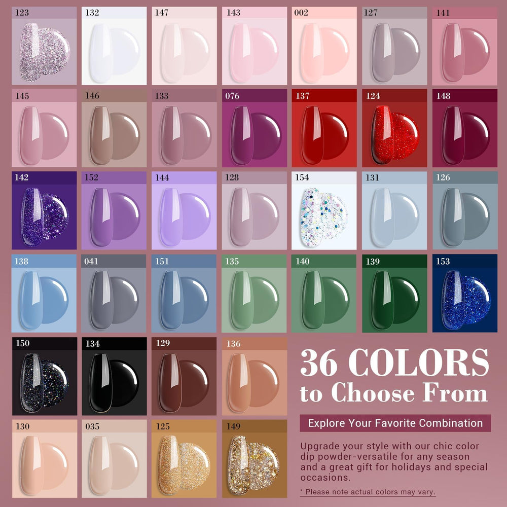 AZUREBEAUTY 36 couleurs dip, palette automne-hiver éclatante