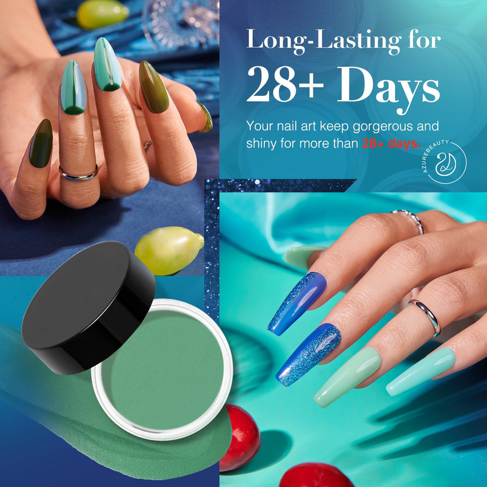 AZUREBEAUTY Dip Powder Pure Blue for smooth, natural color.