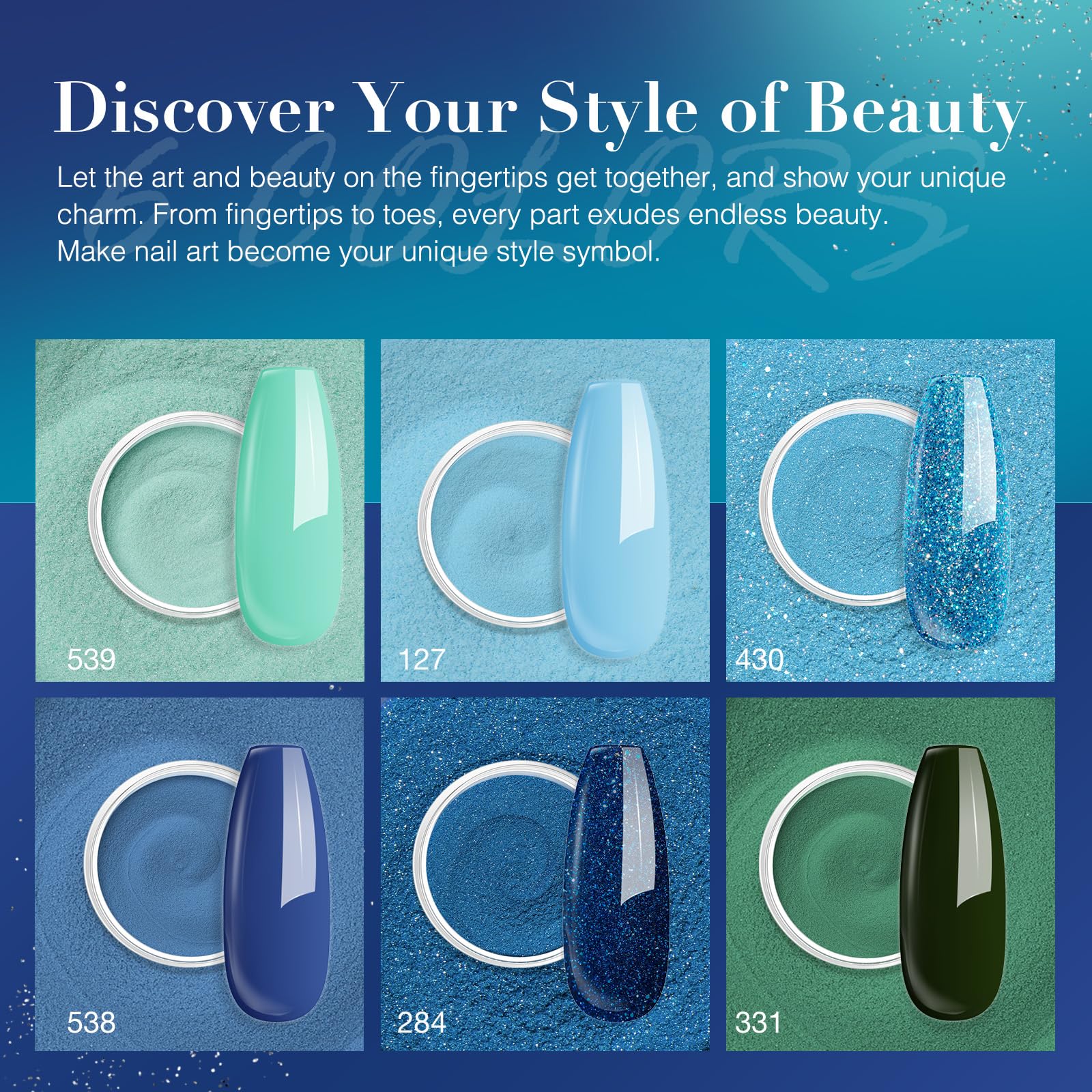 AZUREBEAUTY Dip Powder Pure Green for clean, durable finish.