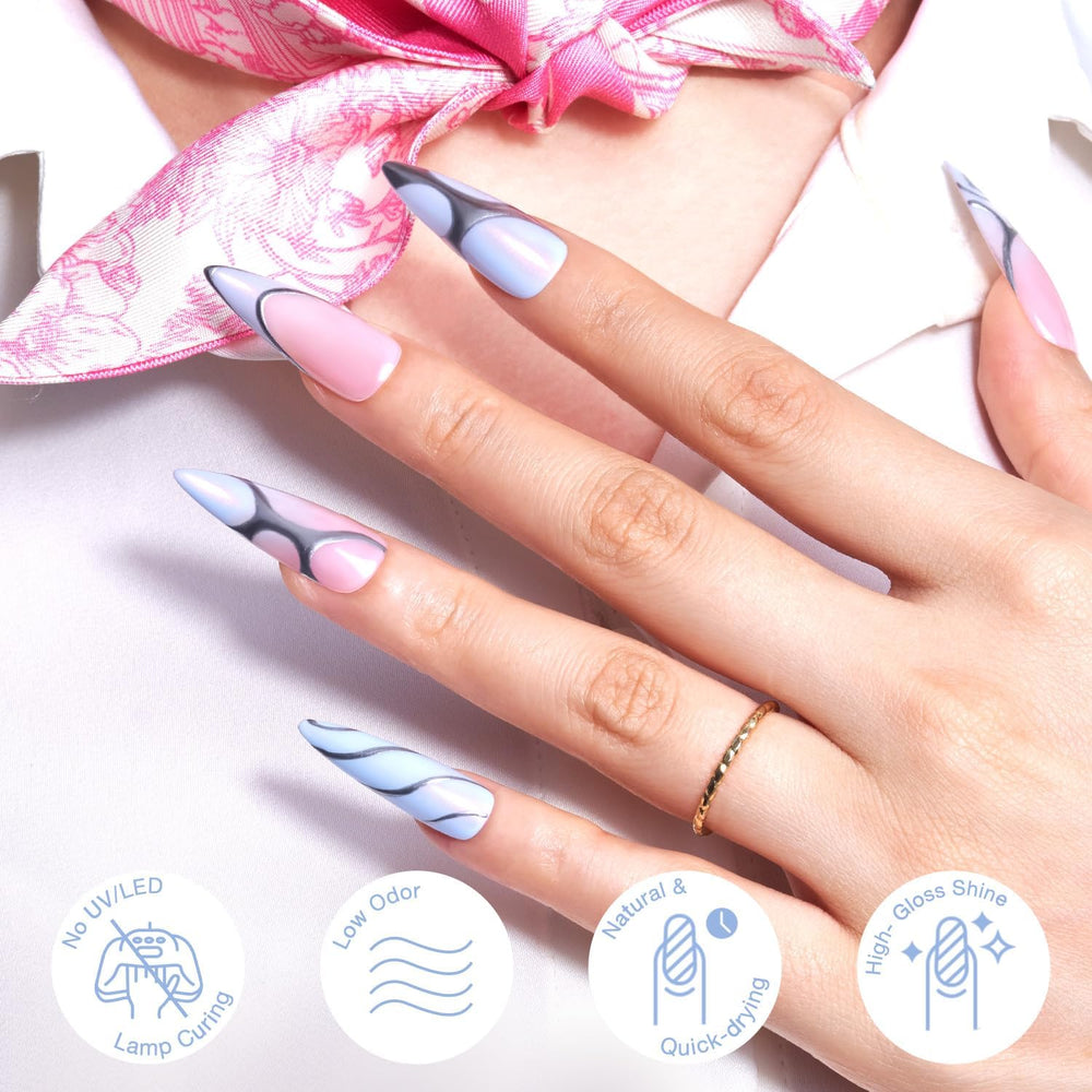 AZUREBEAUTY Esmalte Celestial Azul, alta cobertura para color uniforme en una o dos capas.