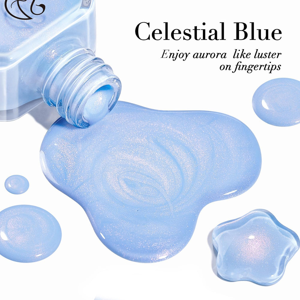 AZUREBEAUTY Esmalte Celestial Azul, secado rapido, lista para manicura en minutos.