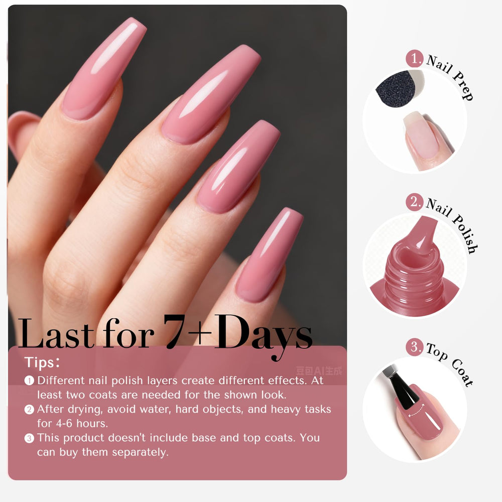 AZUREBEAUTY Esmalte Hazy Rose: brillo intenso y acabado liso