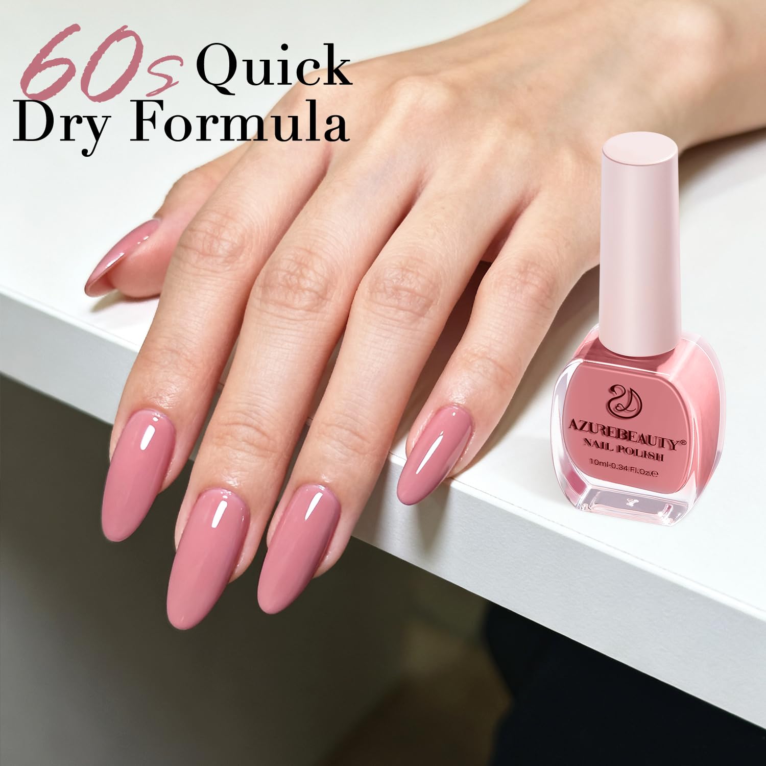 AZUREBEAUTY Esmalte Hazy Rose: cubrimiento alto para color uniforme