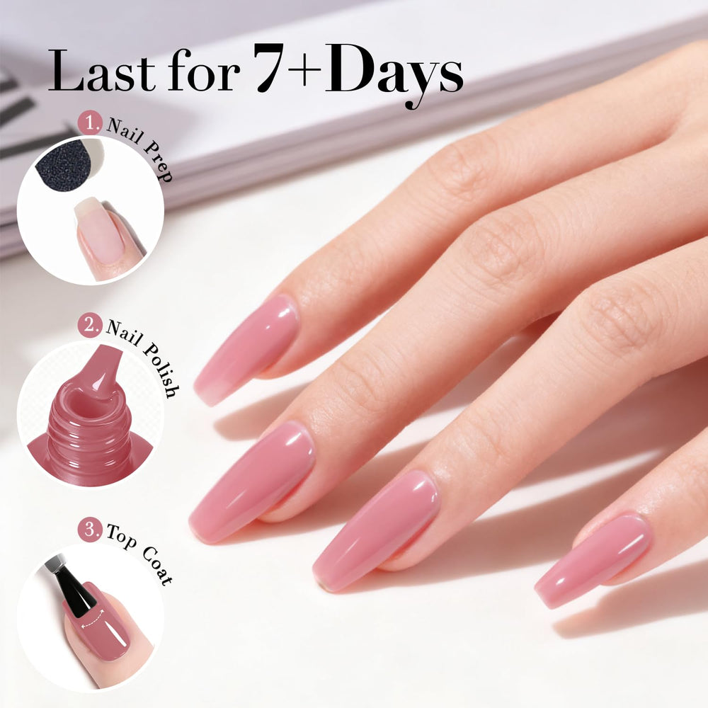 AZUREBEAUTY Esmalte Hazy Rose: duración de hasta 7 días con cuidado