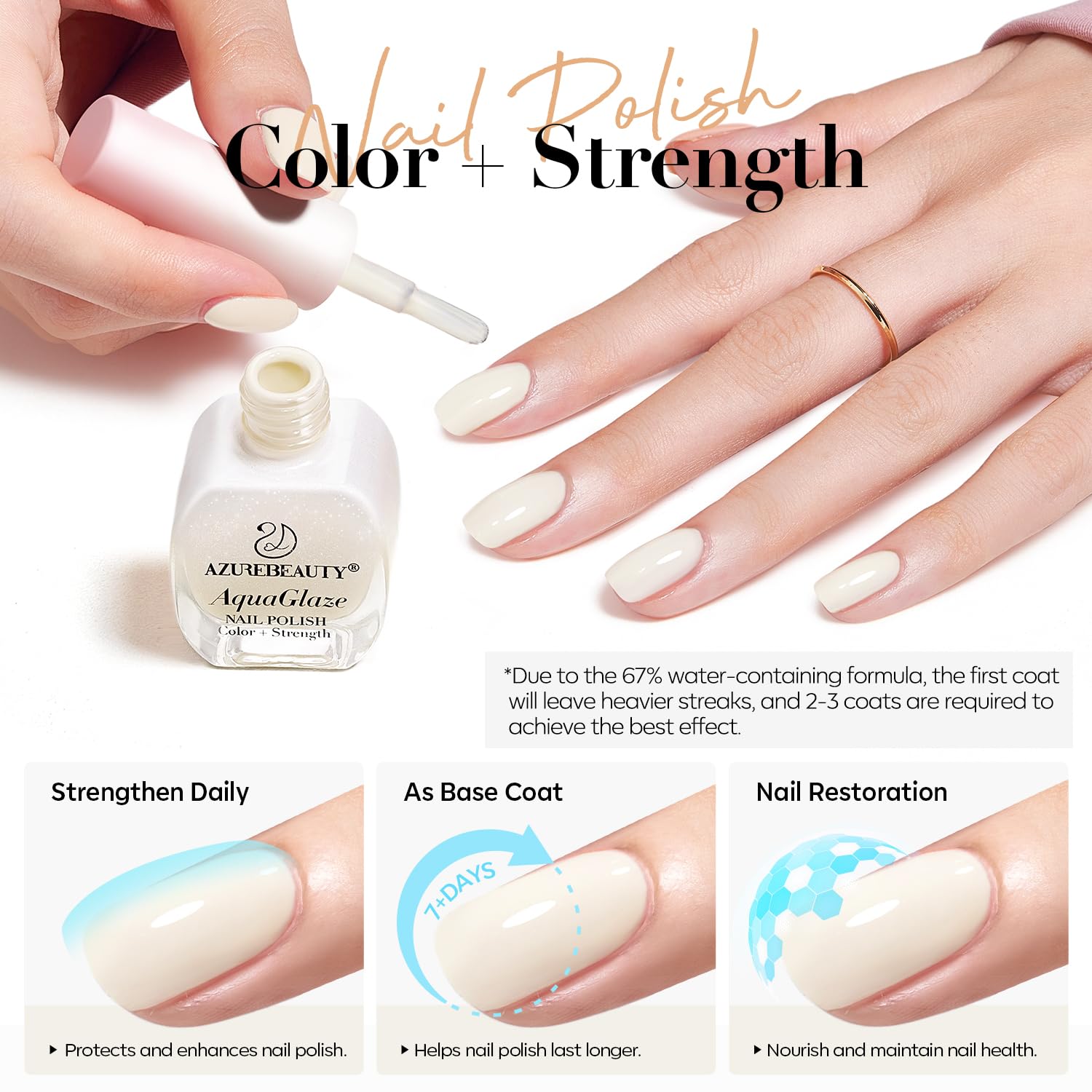 AZUREBEAUTY esmalte uñas aroma rosa suave durante la aplicación.