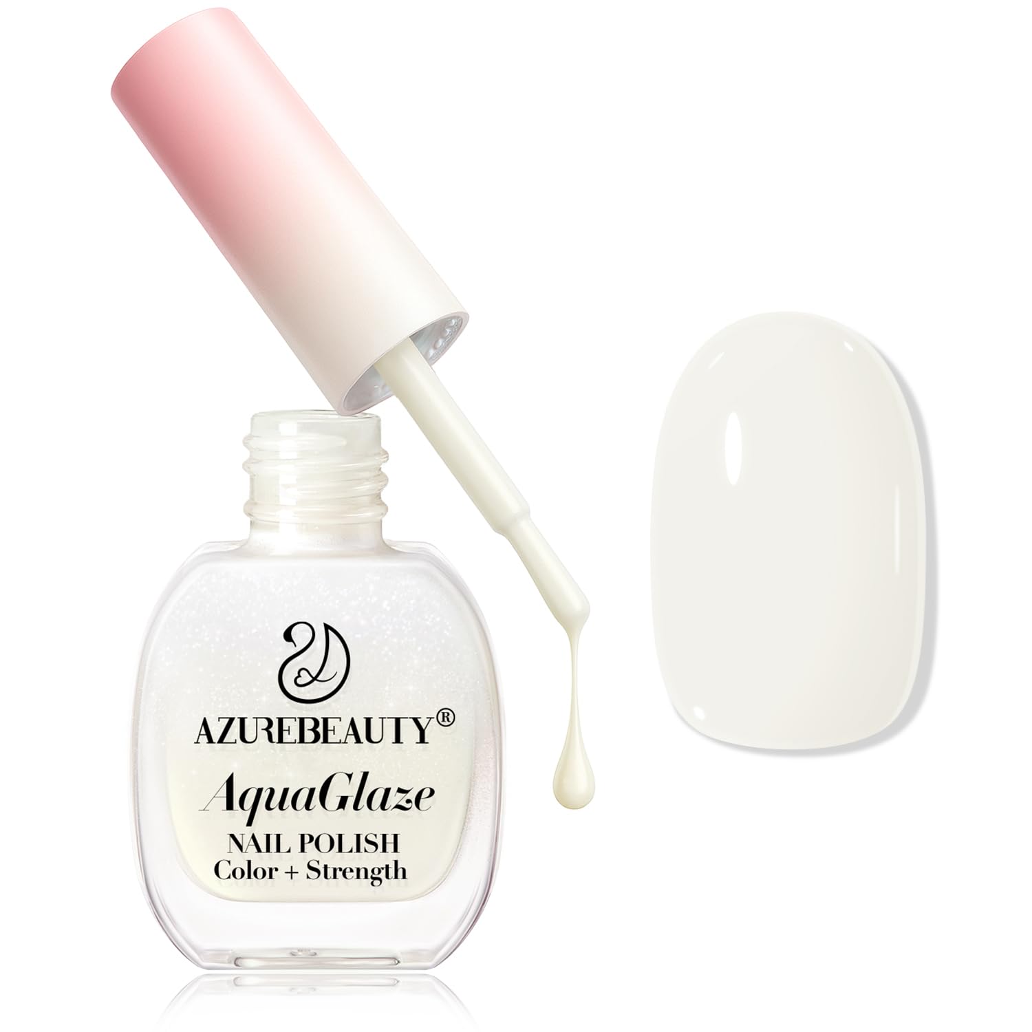 AZUREBEAUTY esmalte uñas blanco cálido en bote para color elegante.