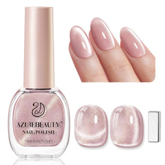 AZUREBEAUTY Esmalte Cat Eye, botella destacada con brillo suave para uso diario.