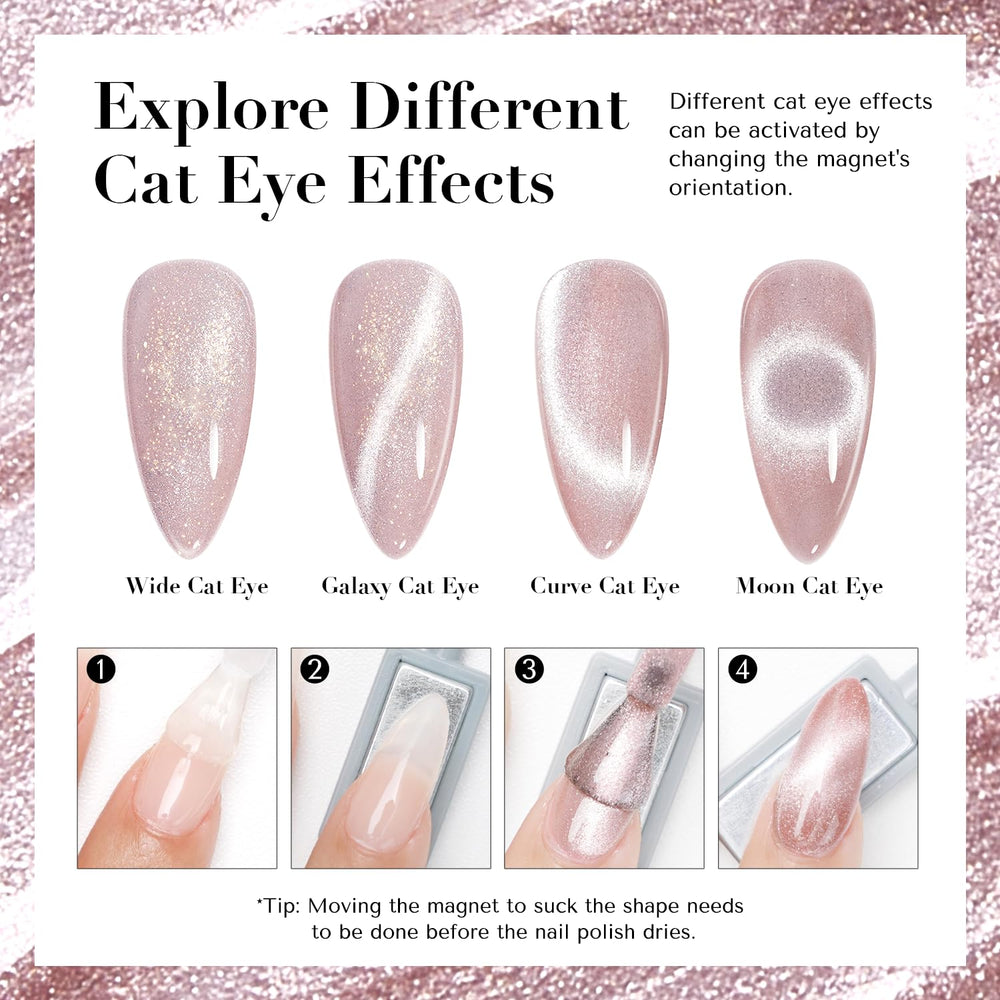 AZUREBEAUTY Esmalte Cat Eye, fórmula suave para uñas sanas y protegidas.