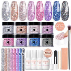 AzureBeauty kit démarrage Dip Nails : ensemble complet pour débutants.