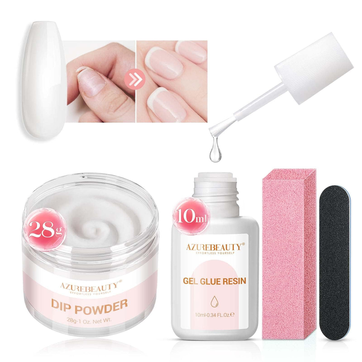 AZUREBEAUTY kit de reparación de uñas cristal para uso rápido