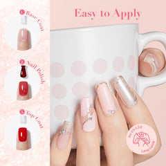 AZUREBEAUTY laca glitter perla, efecto luminoso para uñas llamativas