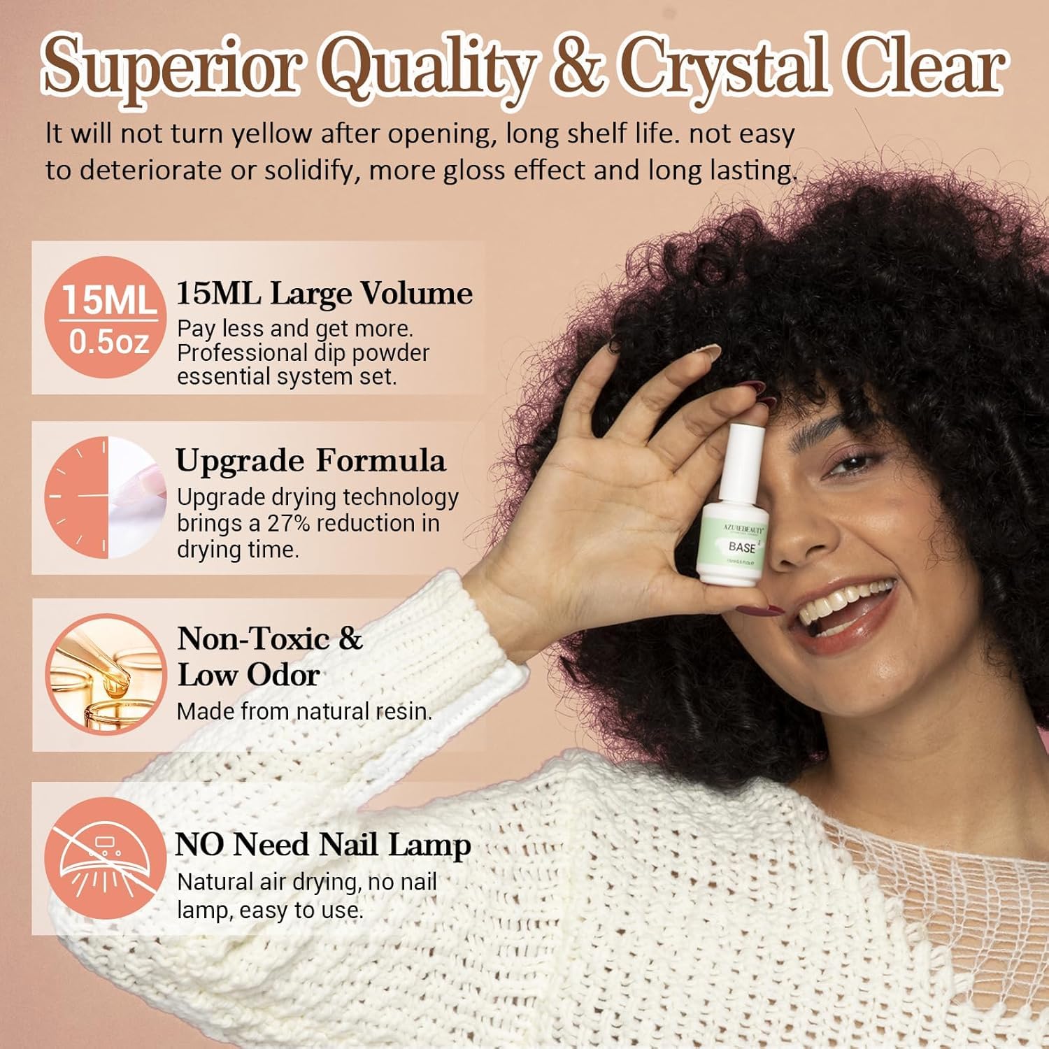AZUREBEAUTY lima para uñas, da forma y pulido con precisión.