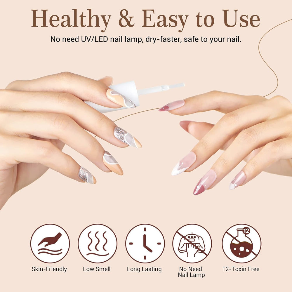 AZUREBEAUTY pinceles de repuesto para retoques y mantenimiento de uñas.