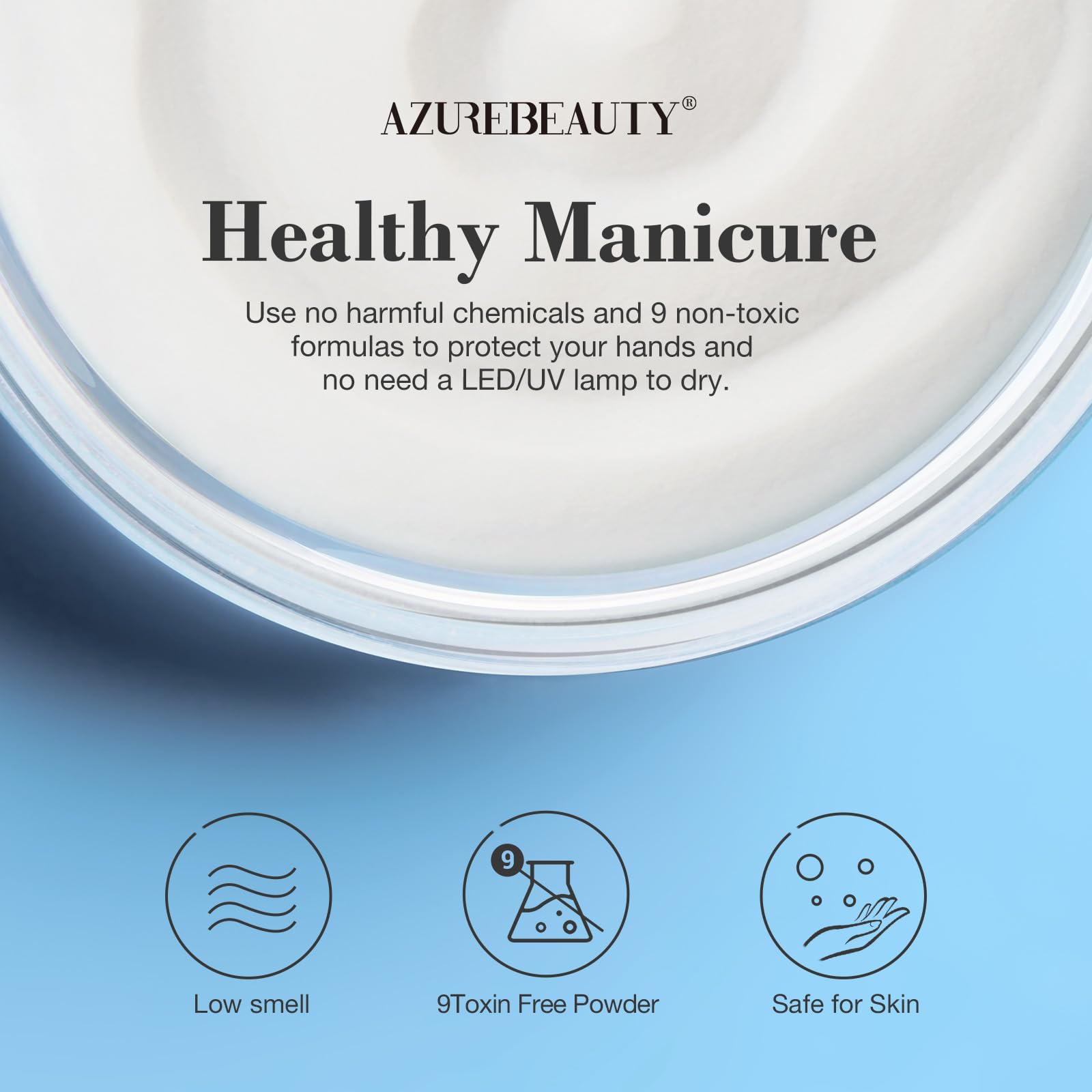 AZUREBEAUTY excelente adherencia para manicuras duraderas.