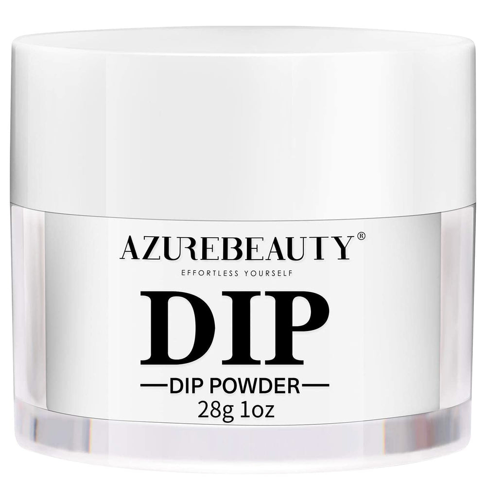 AZUREBEAUTY polvo dip transparente en bote para uñas con acabado natural.