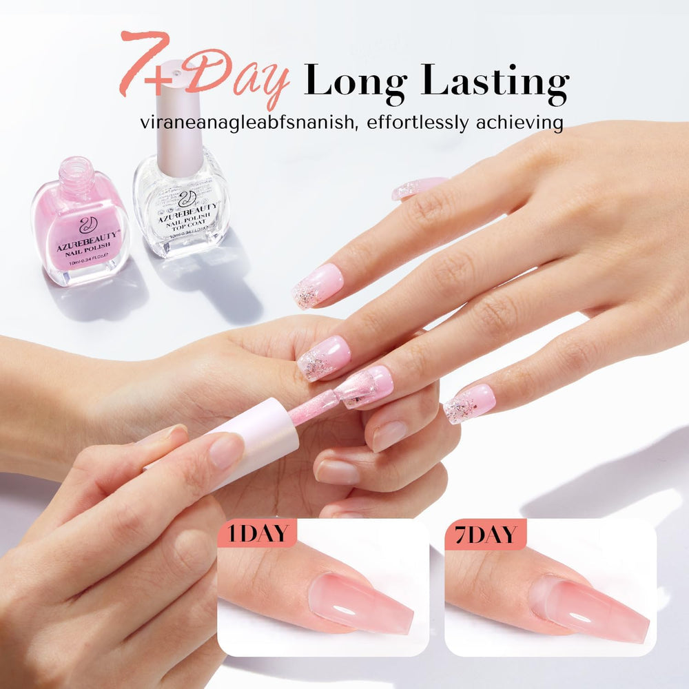 AZUREBEAUTY Top Coat: brillo intenso y protección duradera para uñas.