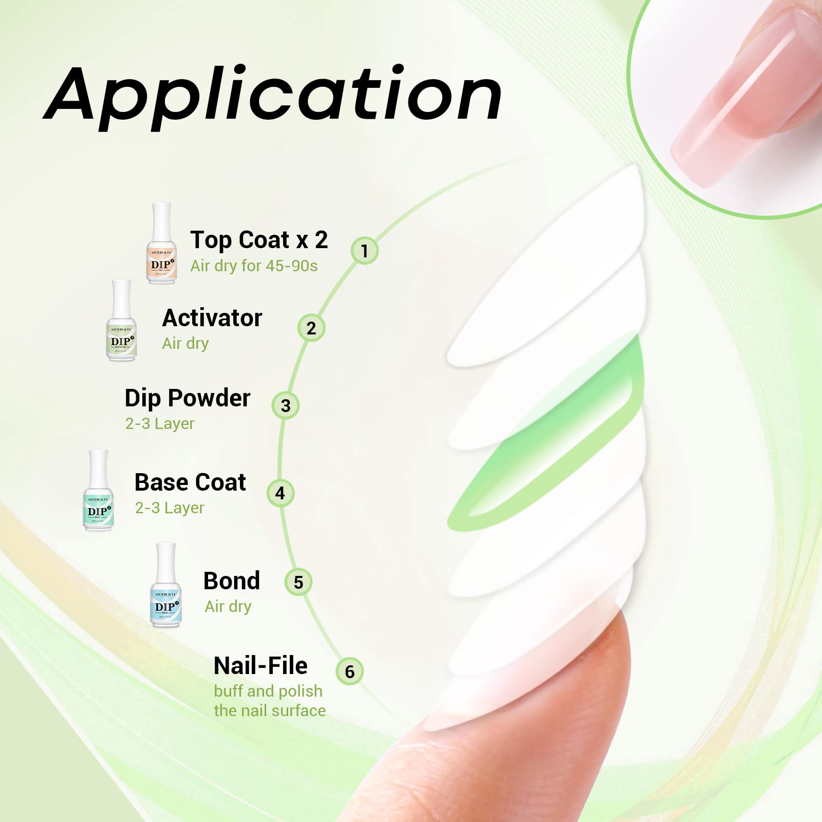 AZUREBEAUTY uñas lijadas y preparadas para una aplicación suave.