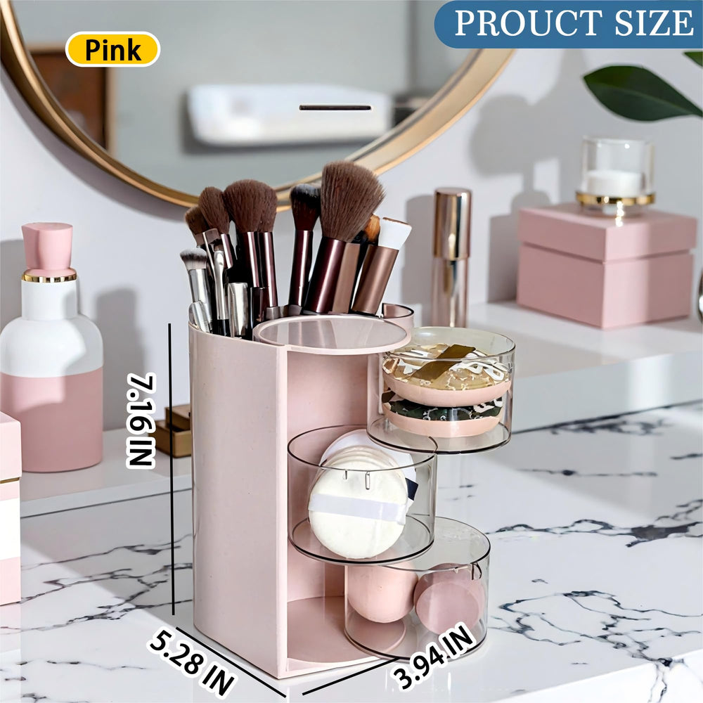 Azurphoric ahorro de espacio en estante rosa para baño o tocador