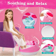 Kit de manicura de B Bascolor para niñas con 5 esmaltes y secador de uñas de aire.