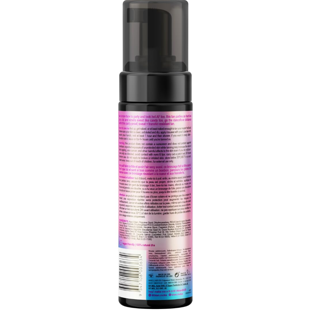 B.TAN mousse-bronceadora con aplicador-guante para acabado suave.