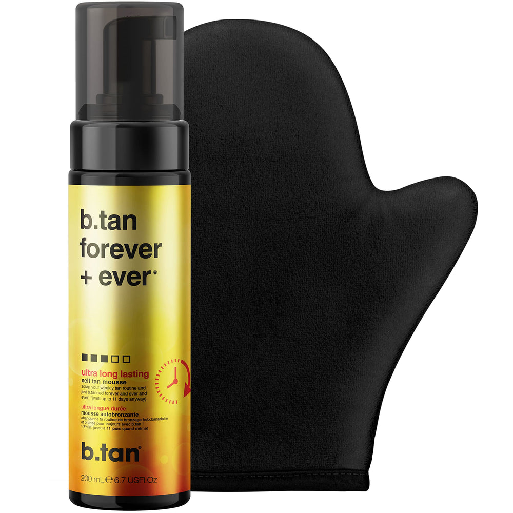 Kit de autobronceado b.tan con guante aplicador para un bronceado uniforme