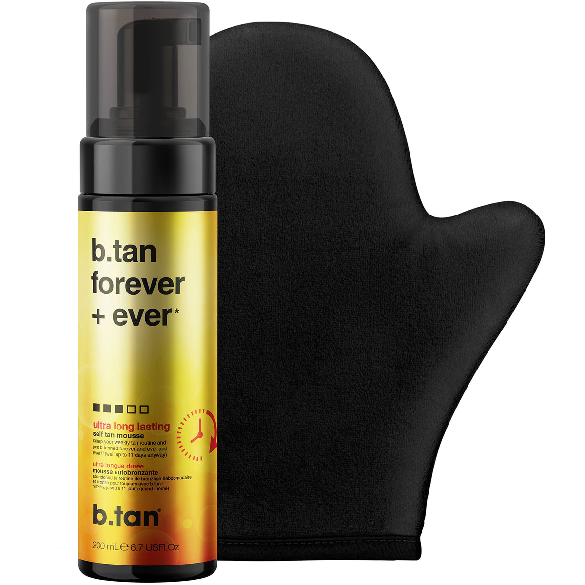 Kit de autobronceado b.tan con guante aplicador para un bronceado uniforme