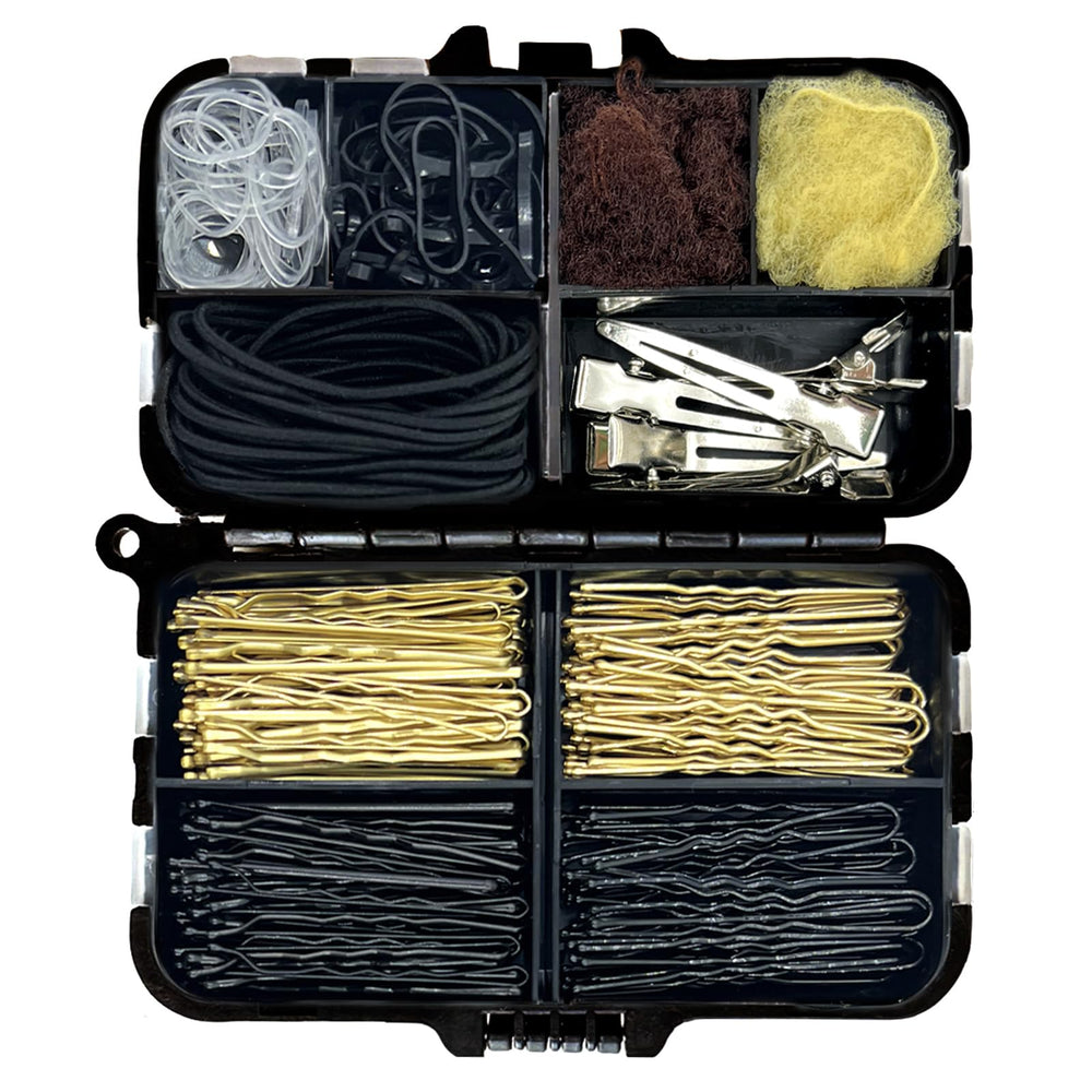 Kit de horquillas B1jounie YA con contenedor, práctico para viaje y organización.