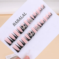 BABALAL uñas artificiales largas y pegables con brillo duradero